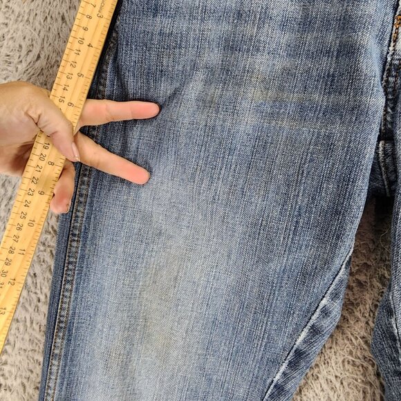 Wrangler Jeans Mens 32x36 Blue Cotton Mid Rise Slim Straight *Read* - Picture 6 of 16